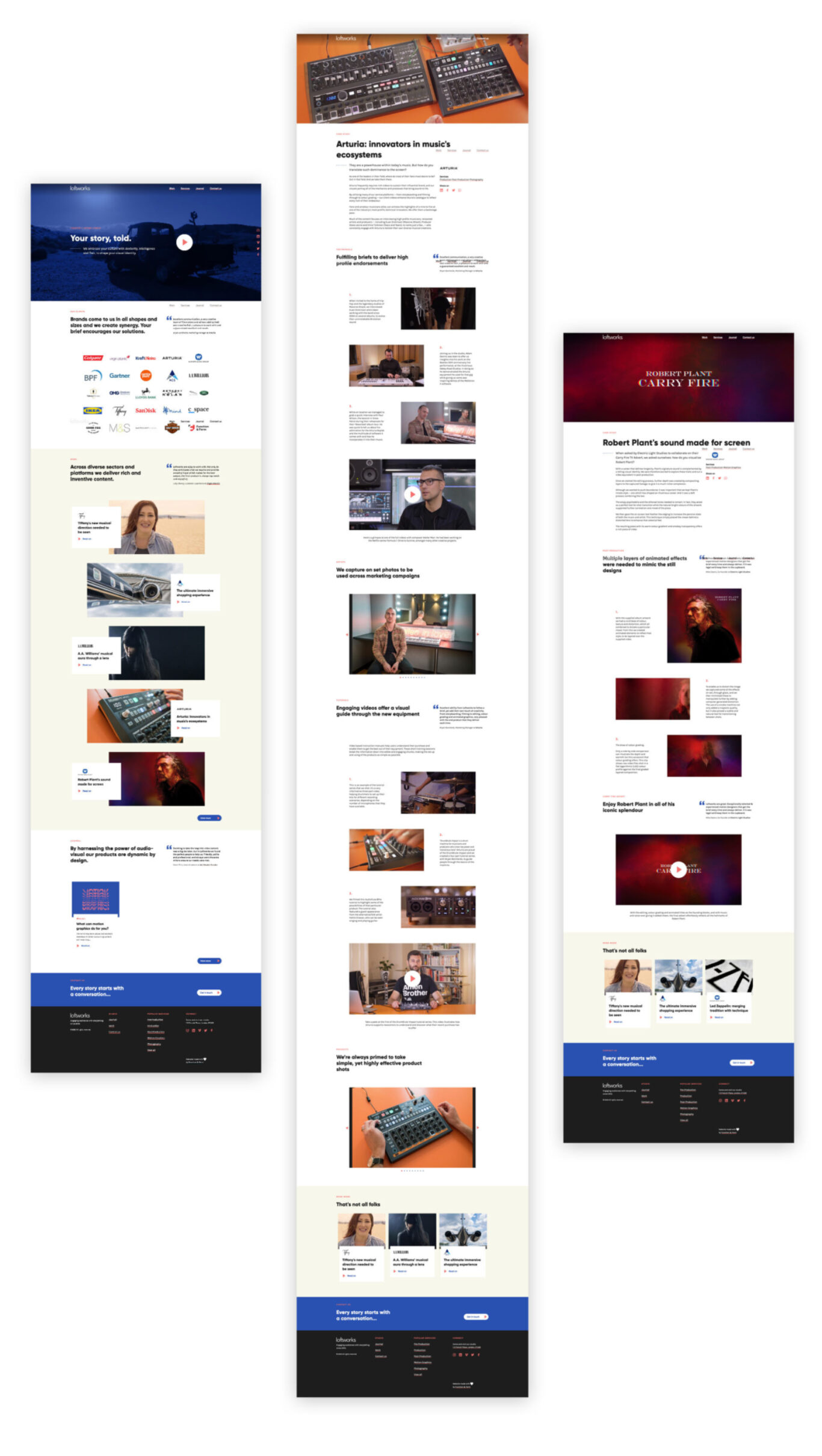 Launch web designs
